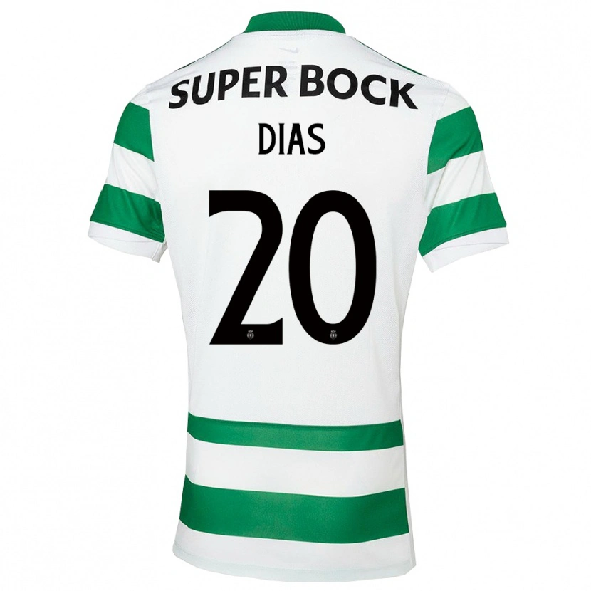 Danxen Kobiety Lucas Dias #20 Zielono-Biały Domowa Koszulka 2025/26 Koszulki Klubowe
