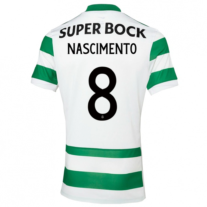 Danxen Kobiety Sandro Nascimento #8 Zielono-Biały Domowa Koszulka 2025/26 Koszulki Klubowe
