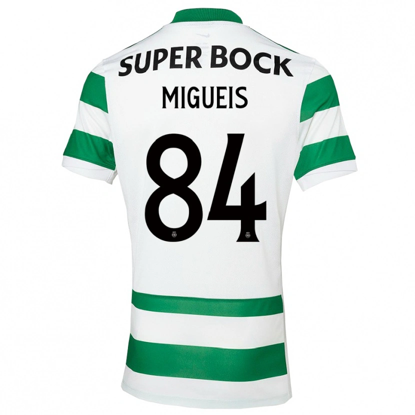 Danxen Kobiety Pedro Miguéis #84 Zielono-Biały Domowa Koszulka 2025/26 Koszulki Klubowe