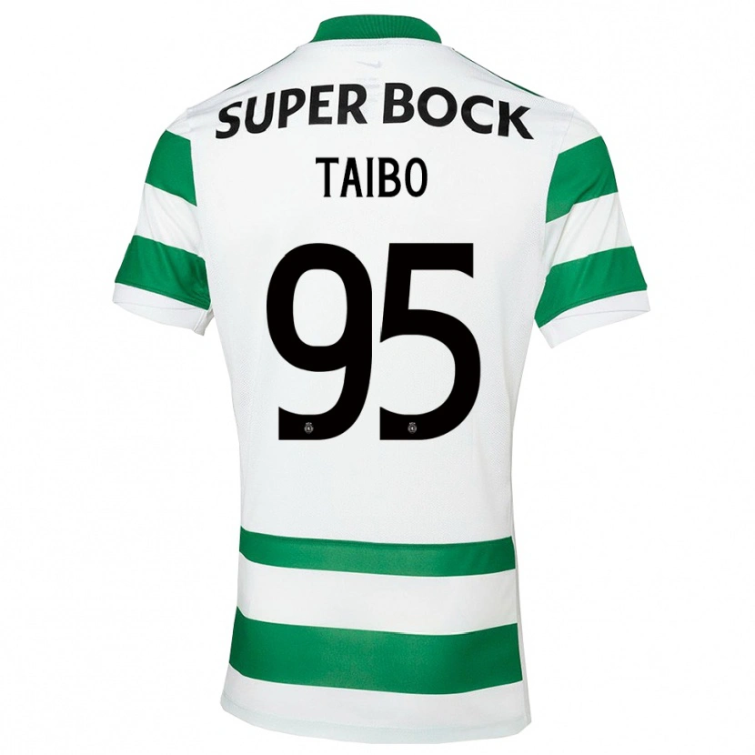 Danxen Kobiety Lucas Taibo #95 Zielono-Biały Domowa Koszulka 2025/26 Koszulki Klubowe