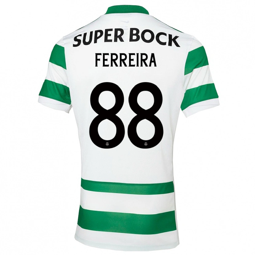 Danxen Kobiety Tiago Ferreira #88 Zielono-Biały Domowa Koszulka 2025/26 Koszulki Klubowe