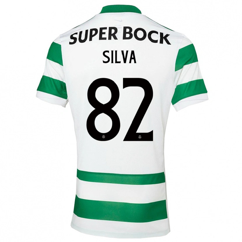 Danxen Kobiety Gabriel Silva #82 Zielono-Biały Domowa Koszulka 2025/26 Koszulki Klubowe