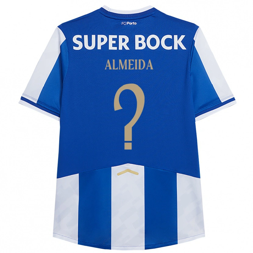 Danxen Kobiety Tomé Almeida #0 Niebiesko-Biały Domowa Koszulka 2025/26 Koszulki Klubowe