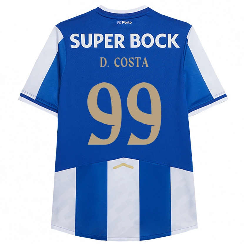 Danxen Kobiety Diogo Costa #99 Niebiesko-Biały Domowa Koszulka 2025/26 Koszulki Klubowe