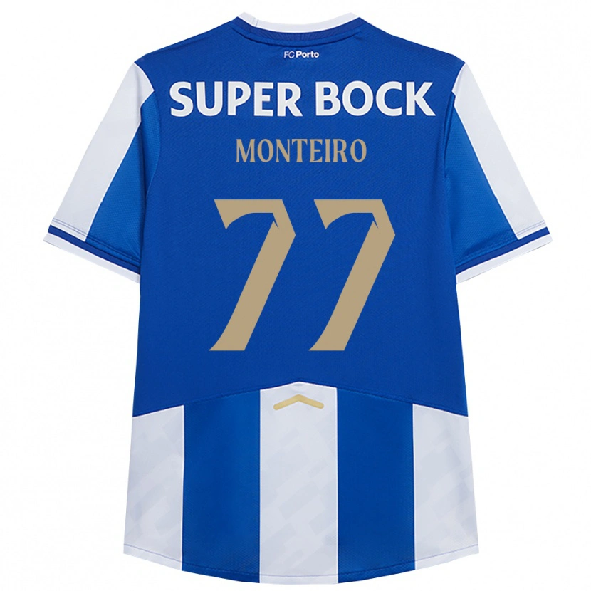 Danxen Kobiety Rui Monteiro #77 Niebiesko-Biały Domowa Koszulka 2025/26 Koszulki Klubowe