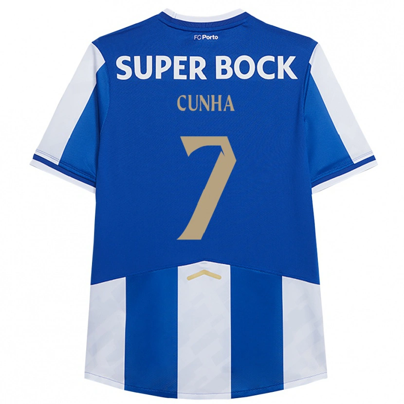 Danxen Kobiety Duarte Cunha #7 Niebiesko-Biały Domowa Koszulka 2025/26 Koszulki Klubowe
