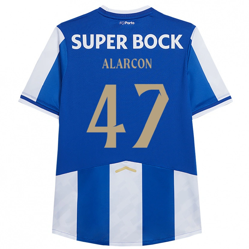 Danxen Kobiety Ángel Alarcón #47 Niebiesko-Biały Domowa Koszulka 2025/26 Koszulki Klubowe