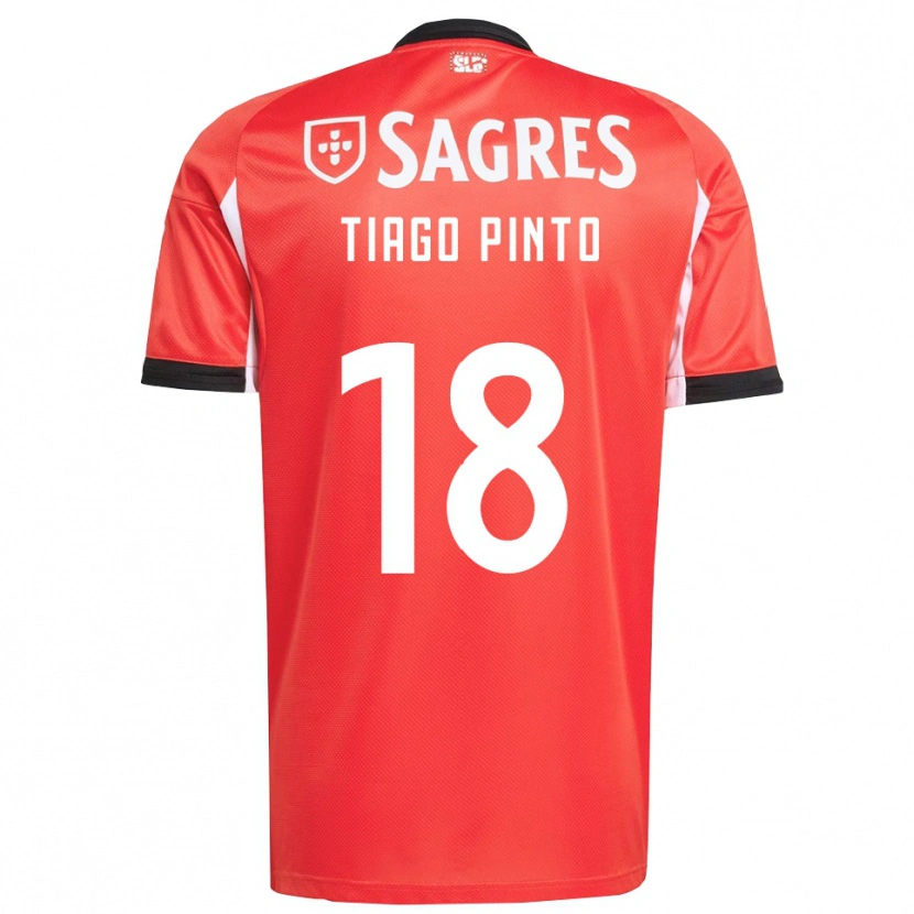 Danxen Kobiety Tiago Pinto #18 Czerwono-Biały Domowa Koszulka 2025/26 Koszulki Klubowe