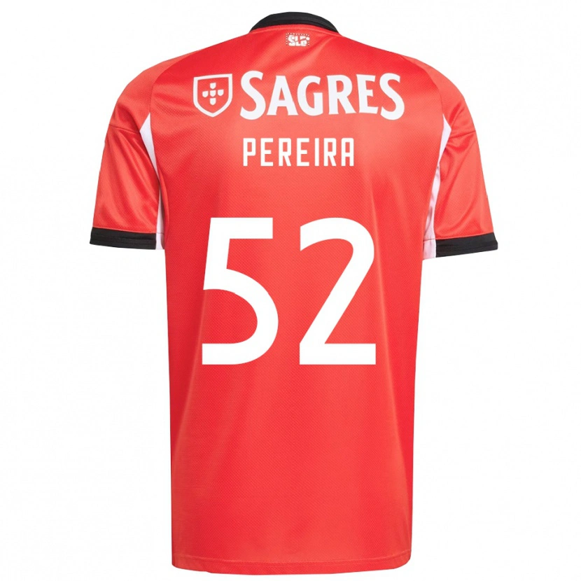 Danxen Kobiety Henrique Pereira #52 Czerwono-Biały Domowa Koszulka 2025/26 Koszulki Klubowe