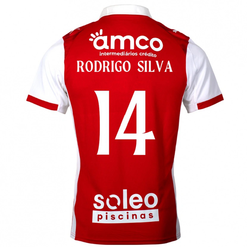 Danxen Kobiety Rodrigo Silva #14 Czerwono-Biały Domowa Koszulka 2025/26 Koszulki Klubowe