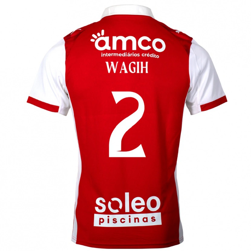 Danxen Kobiety Youssef Wagih #2 Czerwono-Biały Domowa Koszulka 2025/26 Koszulki Klubowe