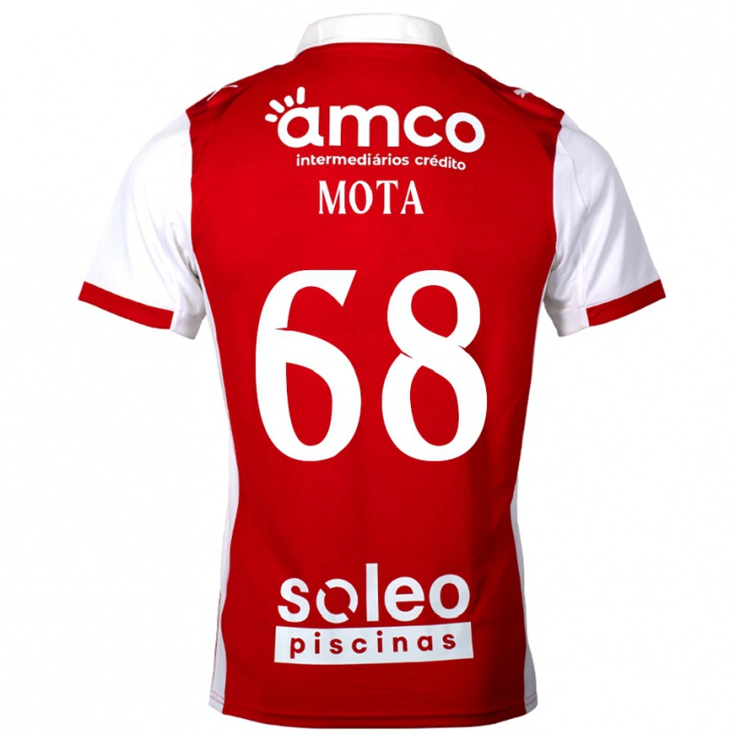 Danxen Kobiety Edgar Mota #68 Czerwono-Biały Domowa Koszulka 2025/26 Koszulki Klubowe
