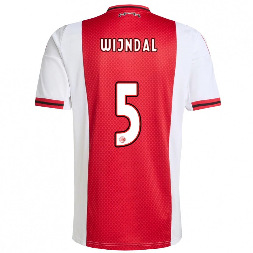 Danxen Kobiety Owen Wijndal #5 Czerwono-Biały Domowa Koszulka 2025/26 Koszulki Klubowe
