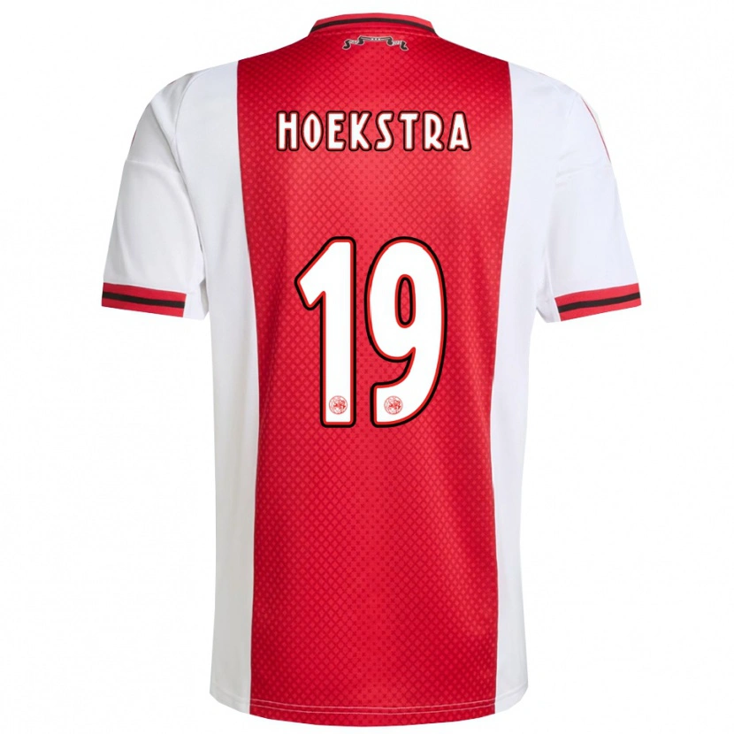Danxen Kobiety Tiny Hoekstra #19 Czerwono-Biały Domowa Koszulka 2025/26 Koszulki Klubowe