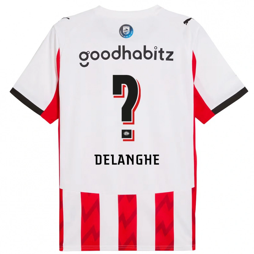 Danxen Kobiety Maxime Delanghe #0 Czerwono-Biały Domowa Koszulka 2025/26 Koszulki Klubowe
