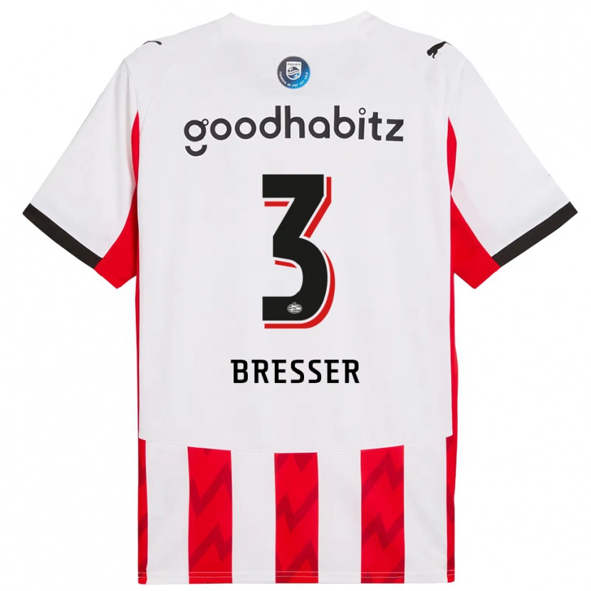 Danxen Kobiety Michael Bresser #3 Czerwono-Biały Domowa Koszulka 2025/26 Koszulki Klubowe