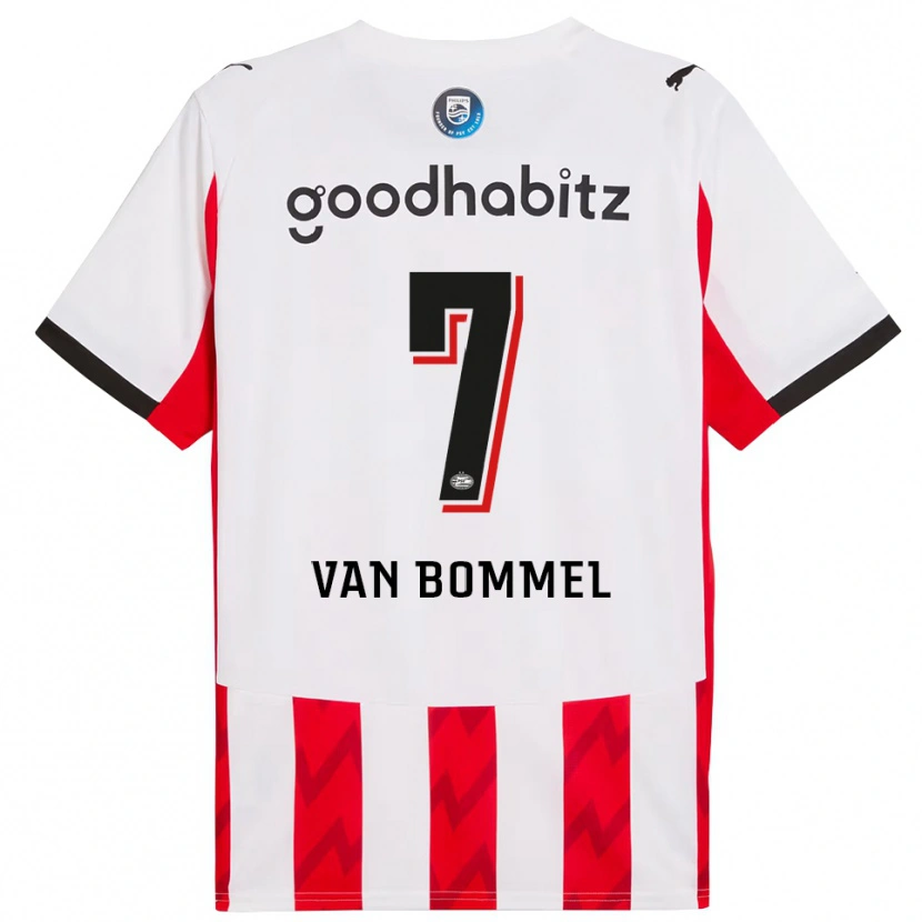 Danxen Kobiety Ruben Van Bommel #7 Czerwono-Biały Domowa Koszulka 2025/26 Koszulki Klubowe