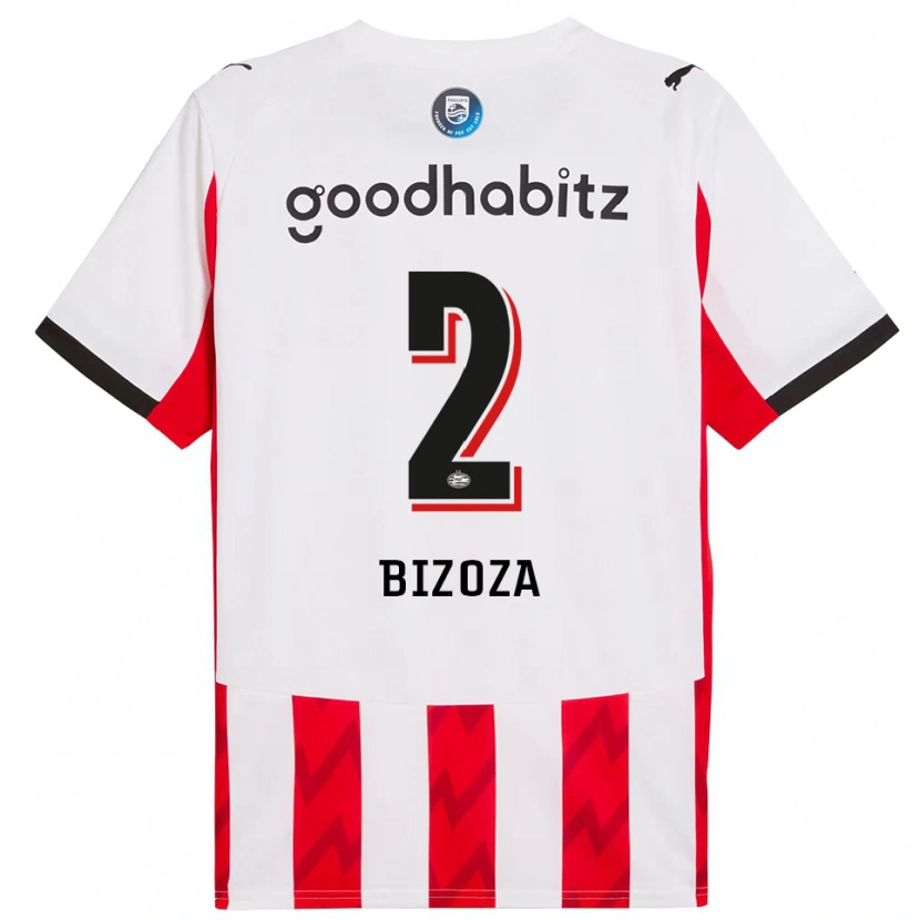 Danxen Kobiety Kevin Bizoza #2 Czerwono-Biały Domowa Koszulka 2025/26 Koszulki Klubowe