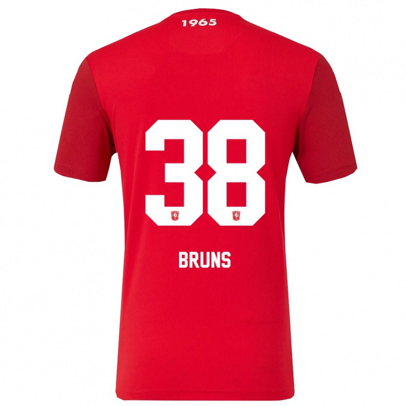 Danxen Kobiety Max Bruns #38 Czerwono-Biały Domowa Koszulka 2025/26 Koszulki Klubowe
