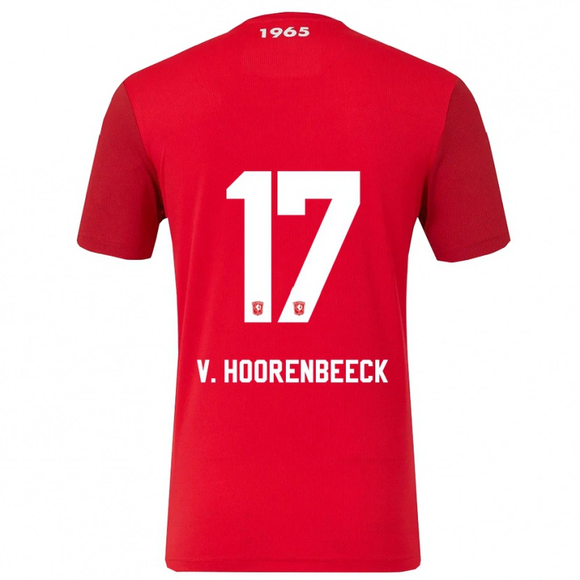 Danxen Kobiety Alec Van Hoorenbeeck #17 Czerwono-Biały Domowa Koszulka 2025/26 Koszulki Klubowe