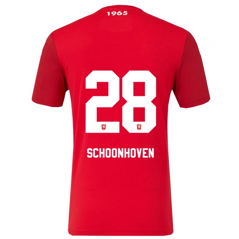 Danxen Kobiety Roman Schoonhoven #28 Czerwono-Biały Domowa Koszulka 2025/26 Koszulki Klubowe