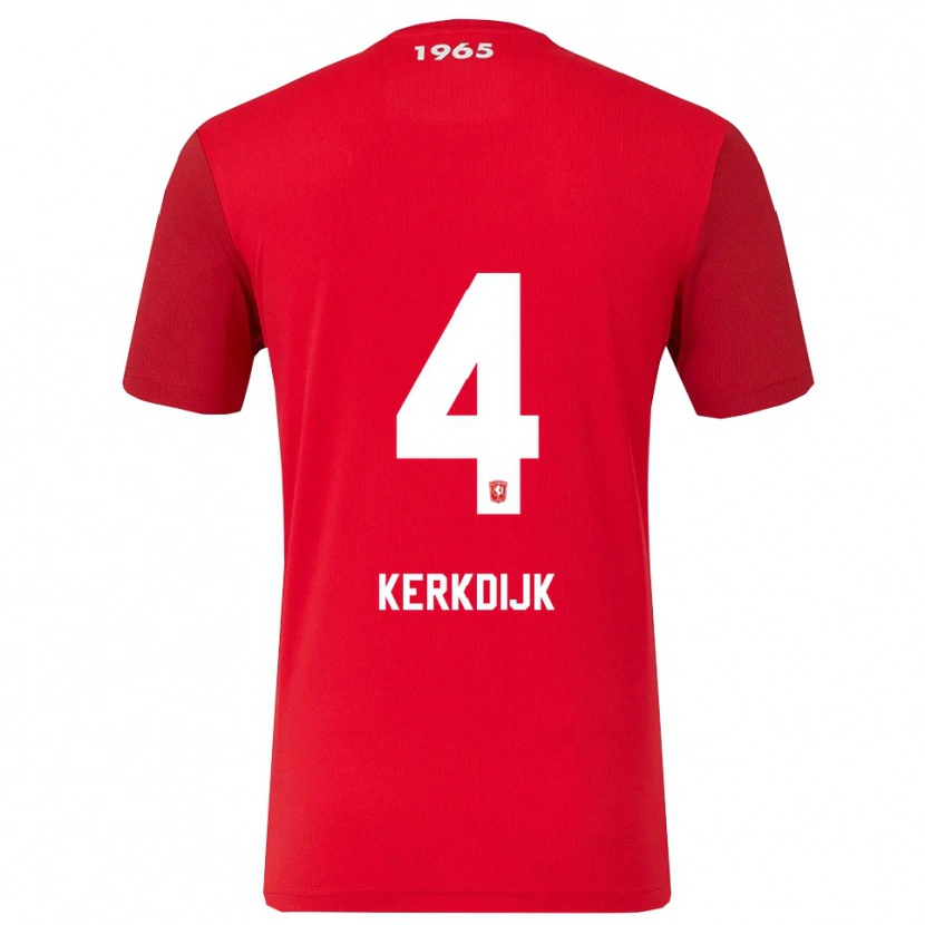 Danxen Kobiety Jesper Kerkdijk #4 Czerwono-Biały Domowa Koszulka 2025/26 Koszulki Klubowe