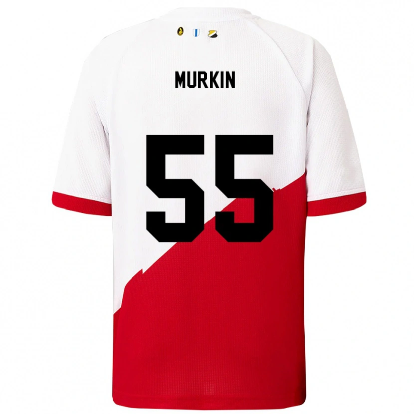 Danxen Kobiety Derry Murkin #55 Biało-Czerwony Domowa Koszulka 2025/26 Koszulki Klubowe