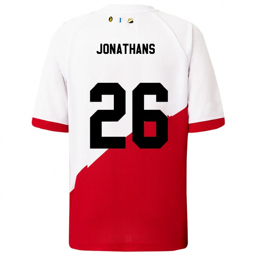 Danxen Kobiety Miliano Jonathans #26 Biało-Czerwony Domowa Koszulka 2025/26 Koszulki Klubowe