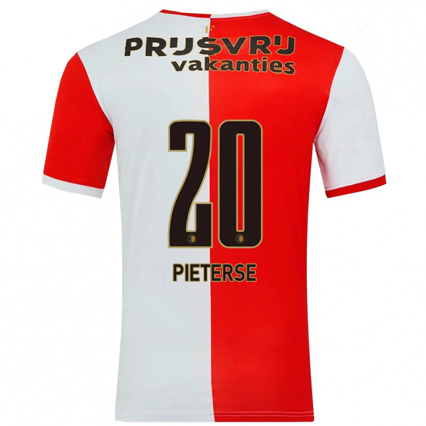 Danxen Kobiety Mika Pieterse #20 Czerwono-Biały Domowa Koszulka 2025/26 Koszulki Klubowe