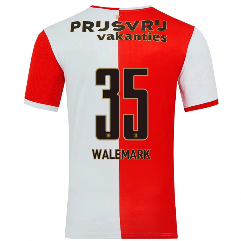 Danxen Kobiety Patrik Walemark #35 Czerwono-Biały Domowa Koszulka 2025/26 Koszulki Klubowe