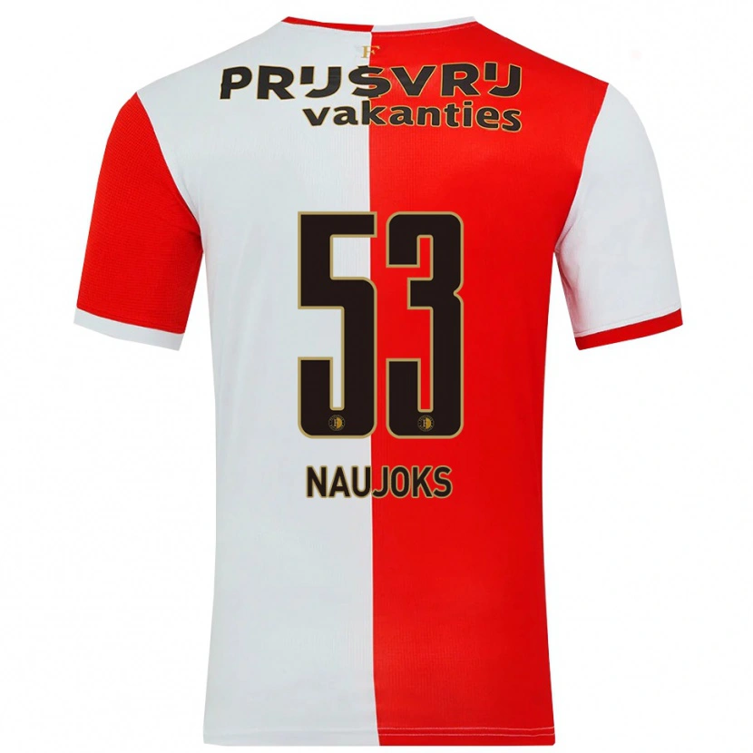 Danxen Kobiety Noah Naujoks #53 Czerwono-Biały Domowa Koszulka 2025/26 Koszulki Klubowe