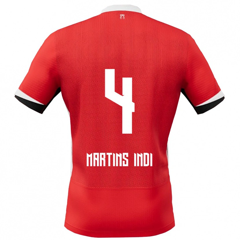 Danxen Kobiety Bruno Martins Indi #4 Czerwono-Biały Domowa Koszulka 2025/26 Koszulki Klubowe
