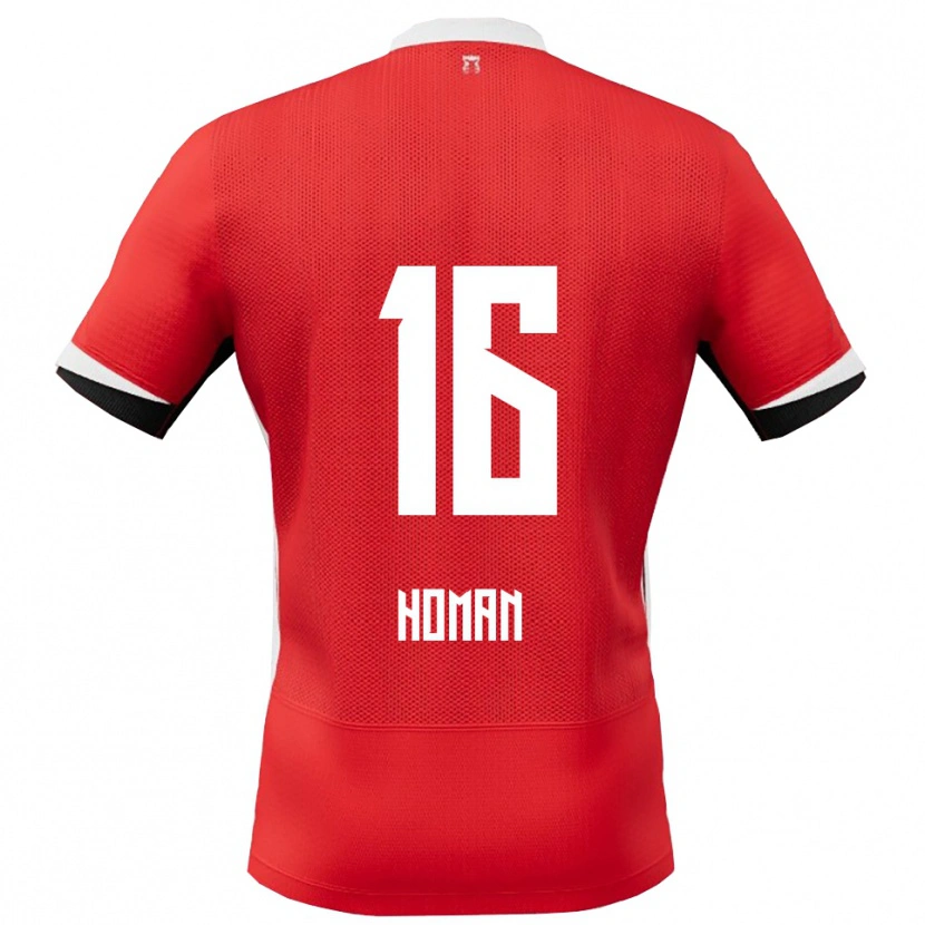 Danxen Kobiety Nick Homan #16 Czerwono-Biały Domowa Koszulka 2025/26 Koszulki Klubowe