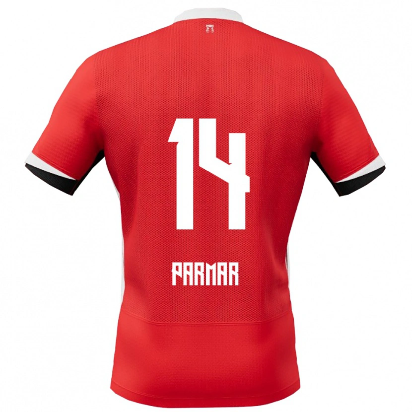 Danxen Kobiety Aryan Parmar #14 Czerwono-Biały Domowa Koszulka 2025/26 Koszulki Klubowe