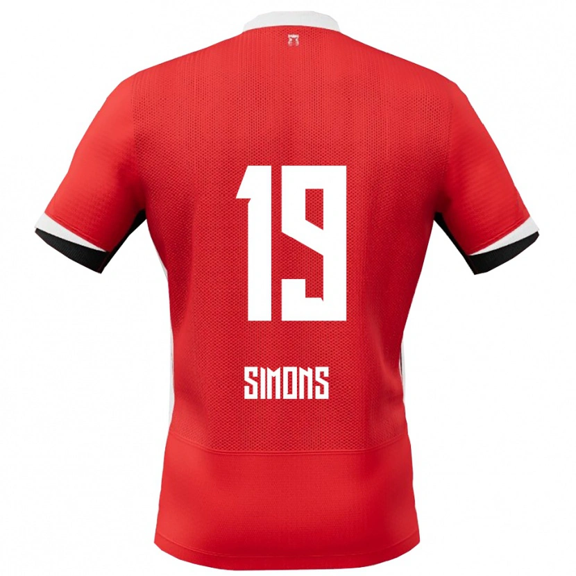 Danxen Kobiety Saviola Simons #19 Czerwono-Biały Domowa Koszulka 2025/26 Koszulki Klubowe