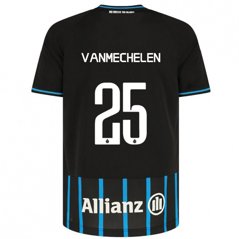 Danxen Kobiety Davinia Vanmechelen #25 Czarno-Niebieski Domowa Koszulka 2025/26 Koszulki Klubowe