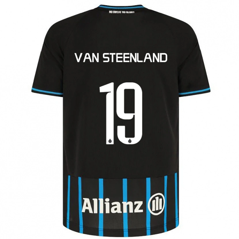 Danxen Kobiety Gilles Van Steenland #19 Czarno-Niebieski Domowa Koszulka 2025/26 Koszulki Klubowe