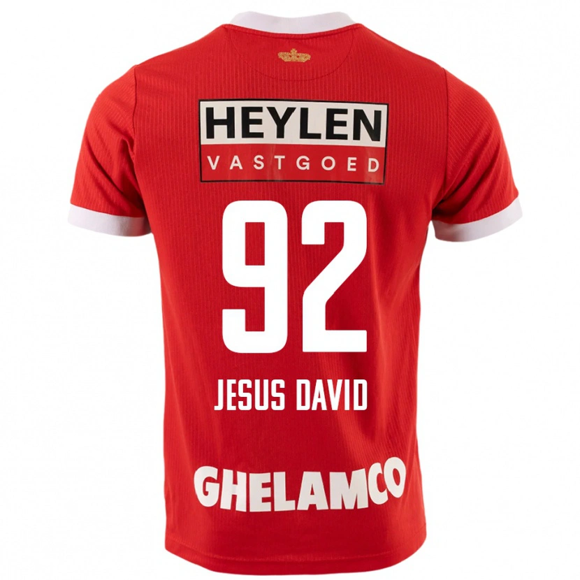 Danxen Kobiety Gabriel Jesus David #92 Czerwono-Biały Domowa Koszulka 2025/26 Koszulki Klubowe