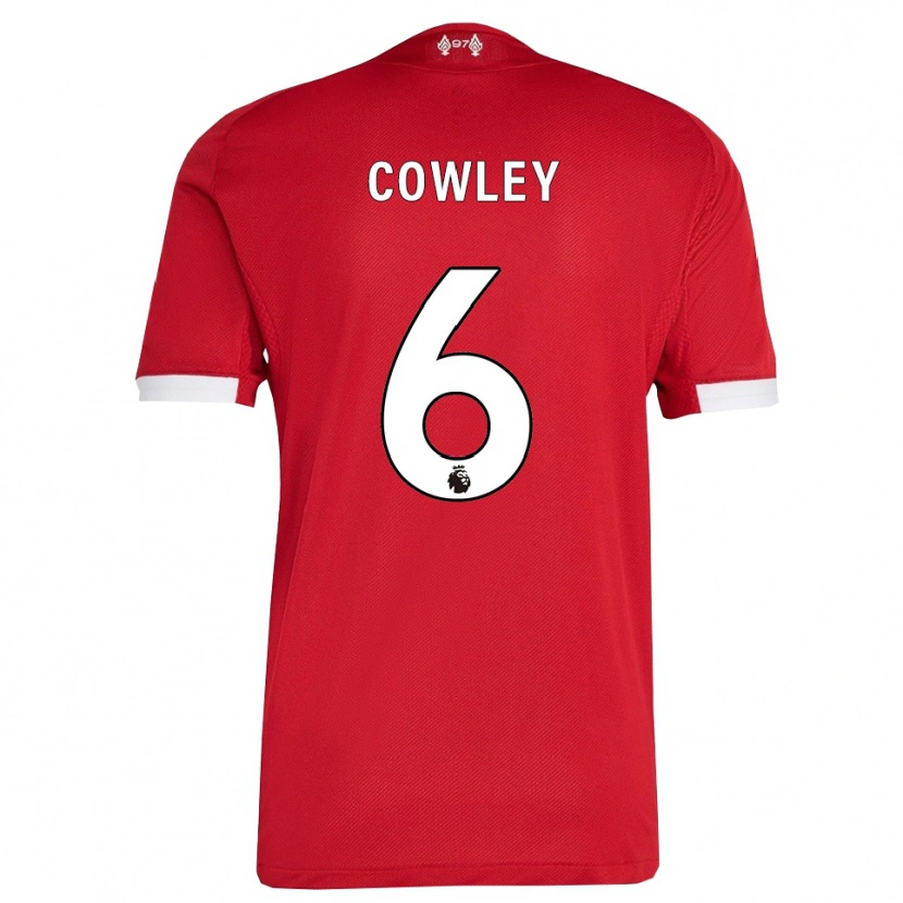Danxen Kobiety Ryan Cowley #6 Czerwono-Biały Domowa Koszulka 2025/26 Koszulki Klubowe