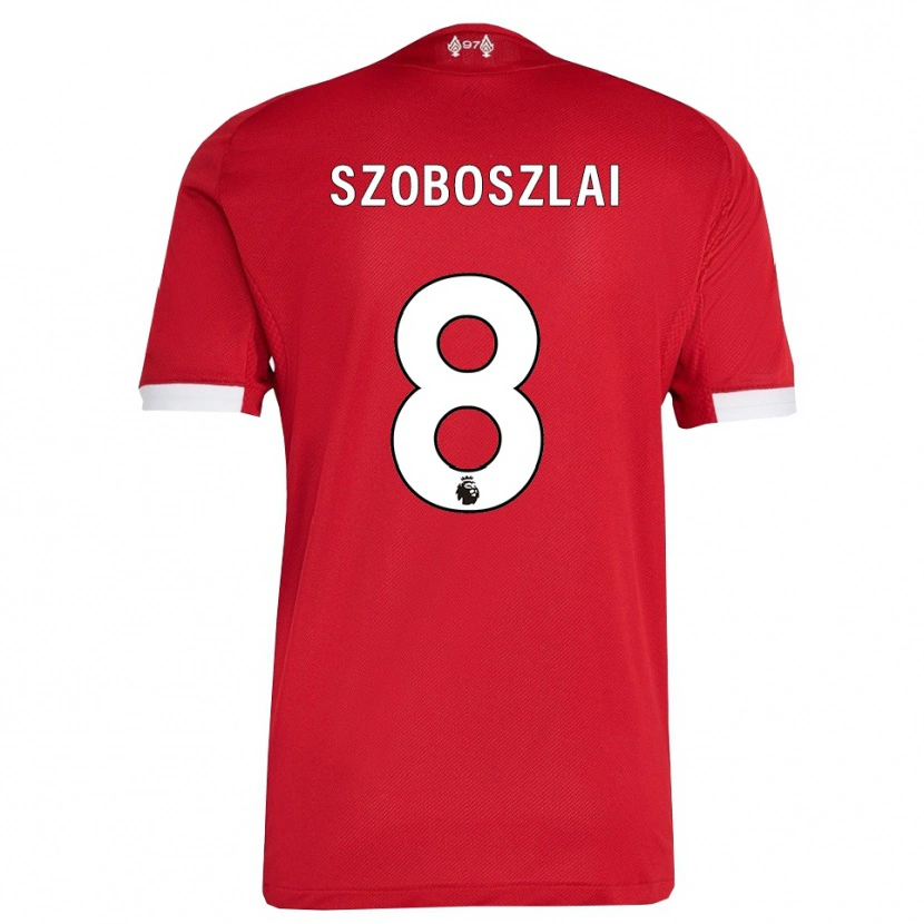 Danxen Kobiety Dominik Szoboszlai #8 Czerwono-Biały Domowa Koszulka 2025/26 Koszulki Klubowe