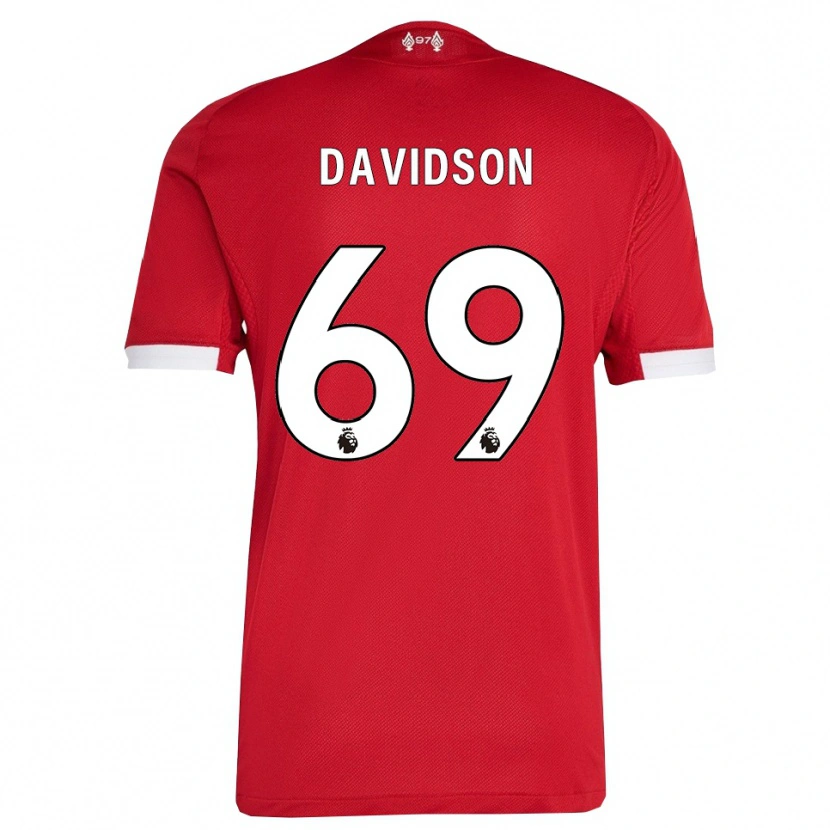 Danxen Kobiety Josh Davidson #69 Czerwono-Biały Domowa Koszulka 2025/26 Koszulki Klubowe