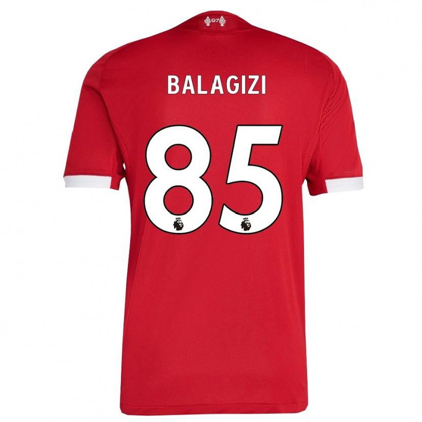Danxen Kobiety James Balagizi #85 Czerwono-Biały Domowa Koszulka 2025/26 Koszulki Klubowe