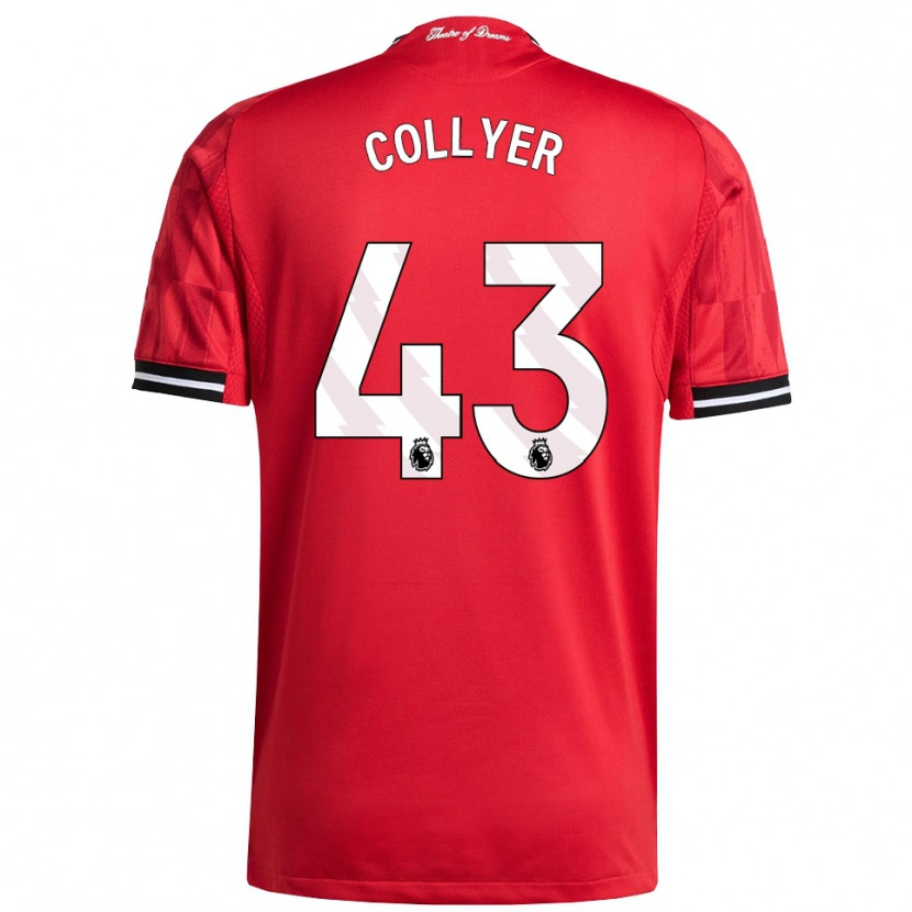 Danxen Kobiety Toby Collyer #43 Czerwono-Czarno-Biały Domowa Koszulka 2025/26 Koszulki Klubowe