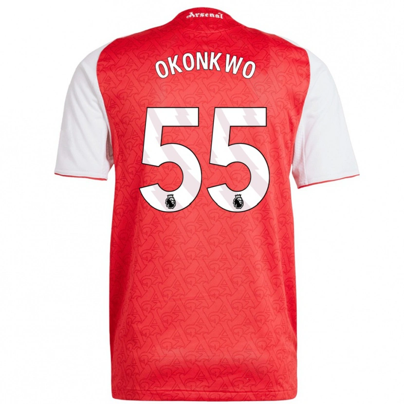Danxen Kobiety Brian Okonkwo #55 Czerwono-Biały Domowa Koszulka 2025/26 Koszulki Klubowe