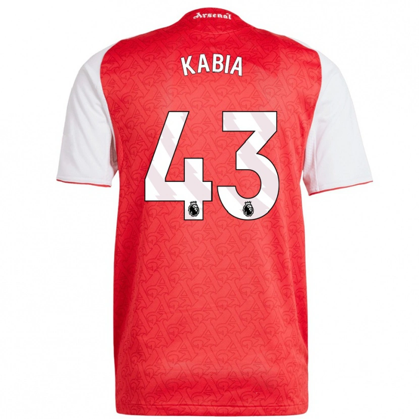 Danxen Kobiety Ismeal Kabia #43 Czerwono-Biały Domowa Koszulka 2025/26 Koszulki Klubowe