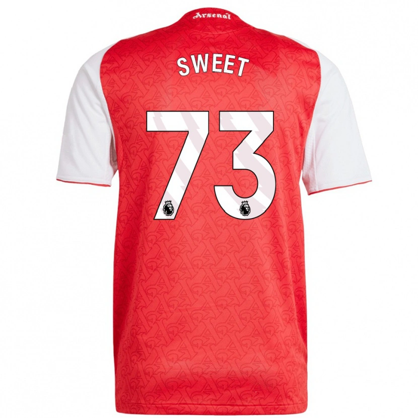 Danxen Kobiety James Sweet #73 Czerwono-Biały Domowa Koszulka 2025/26 Koszulki Klubowe