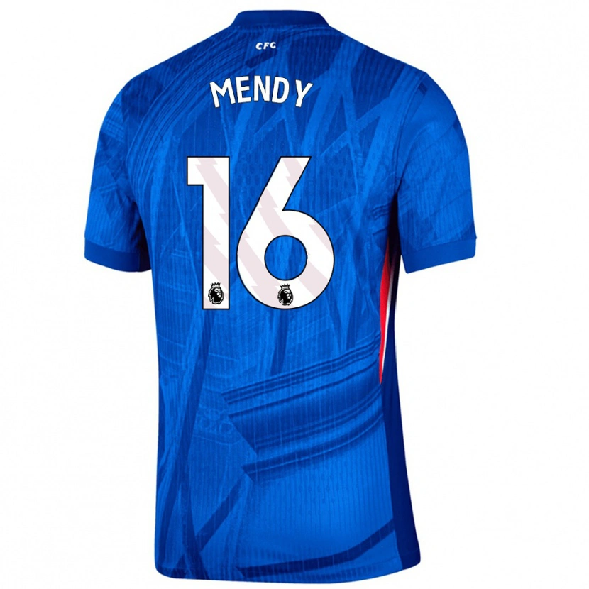 Danxen Kobiety Edouard Mendy #16 Niebiesko-Biały Domowa Koszulka 2025/26 Koszulki Klubowe