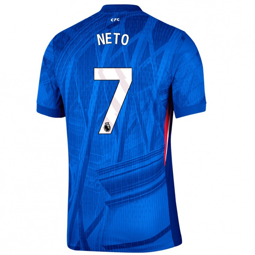 Danxen Kobiety Pedro Neto #7 Niebiesko-Biały Domowa Koszulka 2025/26 Koszulki Klubowe