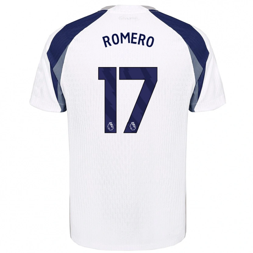 Danxen Kobiety Cristian Romero #17 Biało-Granatowy Domowa Koszulka 2025/26 Koszulki Klubowe
