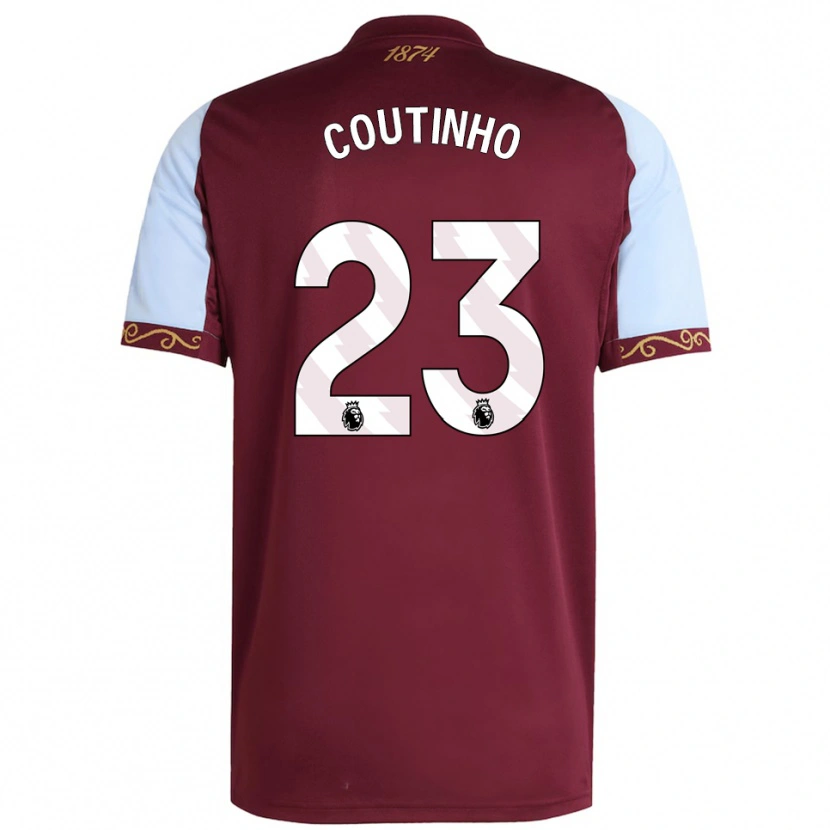 Danxen Kobiety Philippe Coutinho #23 Burgundowo-Błękitny Domowa Koszulka 2025/26 Koszulki Klubowe